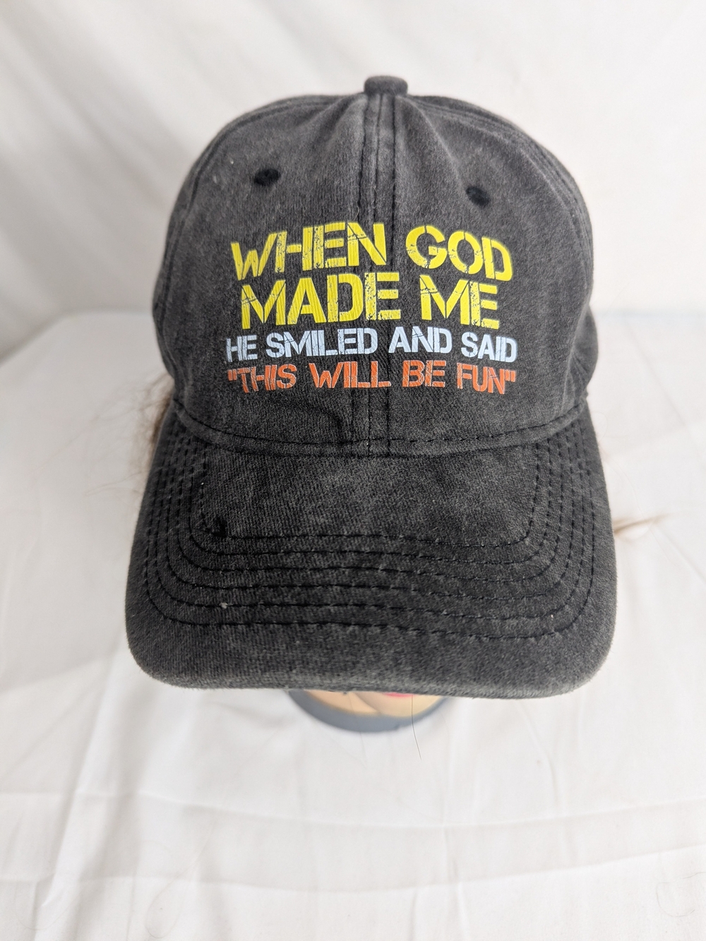 When God Made Me He Smiled This Will Be Fun Cap Adjustable Strap